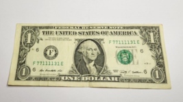 Fancy Serial Number One Dollar Bill Series 2009 5 of a Kind Pair Liars P... - $7.91