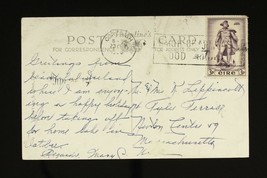 Vintage Postal History Postcard Ireland to USA Corcaigh Cancel - $7.61