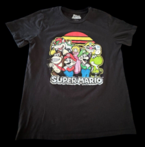 Super Mario Bros Movie T Shirt Mens Medium Black Crewneck Video Game Cha... - $12.00