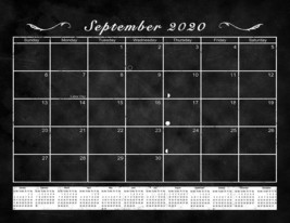 2020-2021 Monthly Magnetic/Desk Calendar - 16 Months - (Edition #17) - Black and - £10.27 GBP