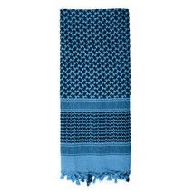 Black/Blue Shemagh Heavyweight Tactical Desert Keffiyeh Scarf 100% Cotto... - $19.28
