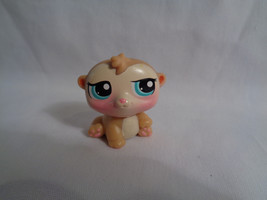 Littlest Pet Shop Tan Hamster Pink Flush Face #1478 Aqua Blue Eyes  - £2.01 GBP