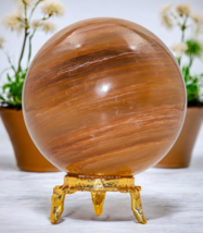 A+ Red FIRE QUARTZ Crystal Healing Reiki Energy Gemstone Decor Sphere Gi... - $61.71