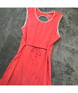 D &amp; Co Denim Company Coral Pink Casual Sundress Sleeveless Gray Trim Cut... - €19,73 EUR