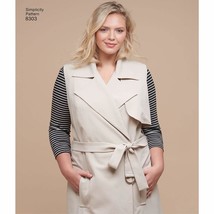 Simplicity Creative Sewing Pattern 8303 - Womens Knit Tops, Coat or Vest and Pan - £6.28 GBP
