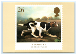 A Pointer George Stubbs Dog Painting Stamp Postcard - $5.95