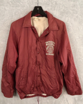 Vintage Columbia University of Wisconsin LaCrosse lined snap trainer jacket M - £22.29 GBP