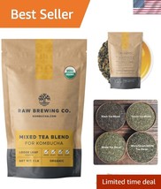 Organic Kombucha Brewing Blends - 1 Pound Black/Green/White Tea - 50 Gal... - $57.00
