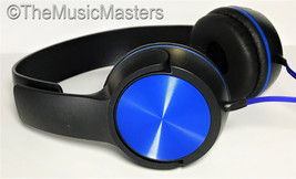 (2) DJ Style Stereo Headphones HQ Sound Home Audio Studio Phone Tablet PC Blue - £15.00 GBP