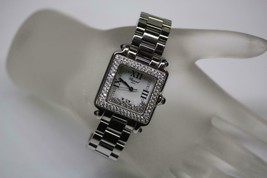 Women&#39;s Chopard Happy Sport 8325 Floating Diamonds Stainless Steel Watch 6.5&quot; - £5,211.45 GBP