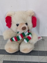 Russ Tuff Teddy Bear Plush 6 Inch Red Earmuffs Stuffed Animal Toy #2 - $8.96