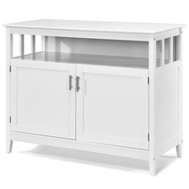 Costway Modern Kitchen Storage Cabinet Buffet Server Table Sideboard Wood White - £252.39 GBP