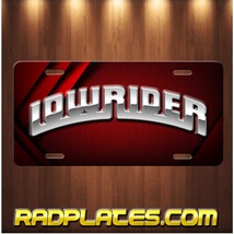 LOWRIDER LOW RIDER on Red Simulated Carbon Fiber Aluminum license plate Tag - £14.29 GBP