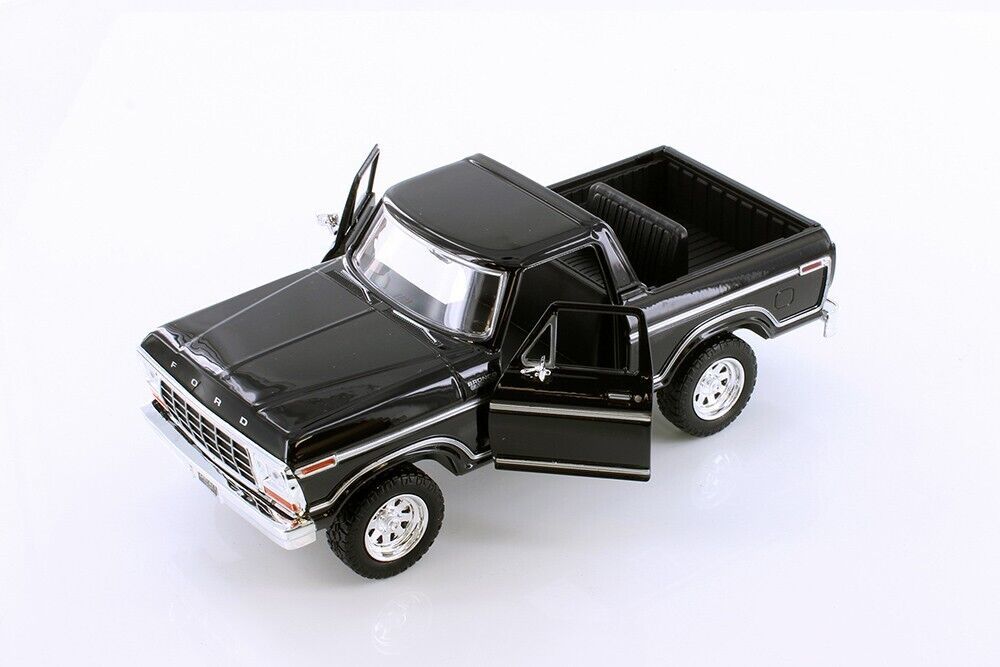 1978 Ford Bronco Pickup - BLACK - 1/24 Scale Diecast Model - Motormax w/ BOX Item image 3