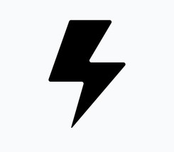 black &amp; white Electric current Icon sticker instant download svg,png,psd... - £3.58 GBP