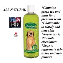 Top Performance All Natural Green Tea,Chamomile&amp;Mint,Essential Oils Pet Shampoo - £12.63 GBP