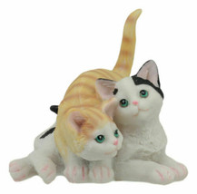 Feline Cat Two Playful Kittens Statue Adorable American Shorthair Kitty ... - $13.99