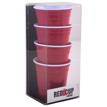 Reusable 5 oz Red Shot Cups - Extra Sturdy, Dishwasher Safe - Set of 4 - £9.55 GBP