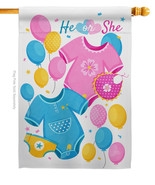 He Or She House Flag New Born 28 x40 Double-Sided Banner - £29.20 GBP