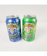 Two 12 Oz Cans Of Warheads Sour Soda One Blue Raspberry One Green Apple - £11.03 GBP