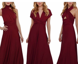 Lulus Always Stunning Convertible Bridesmaid Burgundy Dress Size XS - £46.41 GBP