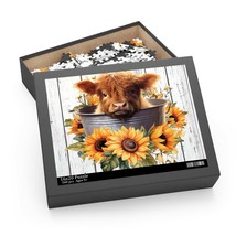 Personalised/Non-Personalised Puzzle, Highland Cow, awd-203, (120, 252, 500-Piec - £19.94 GBP+