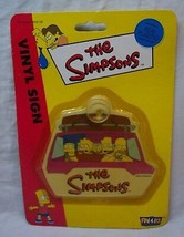 VINTAGE The Simpsons FAMILY IN CAR 4&quot; Plastic Window Cling Bart Homer Li... - £13.06 GBP