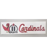 Vintage 80&#39;s St Louis Cardinals Baseball Bumper Sticker KPLR-TV 11 MLB S61 - £7.82 GBP