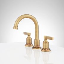 Signature Hardware 482747 Greyfield Widespread Bathroom Faucet - Aged Brass - £293.13 GBP