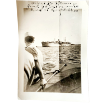 1940s WW2 Real Photograph USS Alfred Battleship Military Navy Antique F10A - $29.99