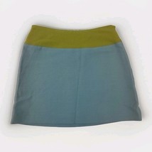 Moschino Couture Mini Skirt Olive Green Blue Colorblock Italy Womens 8 - $75.99