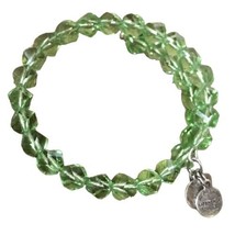 Alex &amp; Ani Vintage 66 Green Glass Beaded Wrap Style Charm Bracelet 7”-7.5” - £19.71 GBP