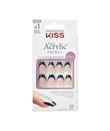 KISS SALON ACRYLIC FRENCH SHORT NAILS COLOR (28 NAILS / GLUE INCLUDED) #... - $186.21 MXN