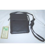  The Carry All Cross Body Purse Genuine Leather Folding Bag Black NWT - £15.62 GBP