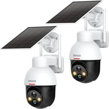 Solar Security Cameras Wireless Outdoor - 2K HD Resolution WiFi Camera with Pan - £168.65 GBP