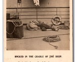 RPPC Bamforth Rocked In the Cradle of the Deep Poem Sailor on Ship Postc... - $5.89