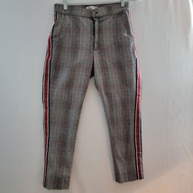 Hollister Womens Pants Stretch High Waisted Size Medium Red White Black Plaid - £14.43 GBP