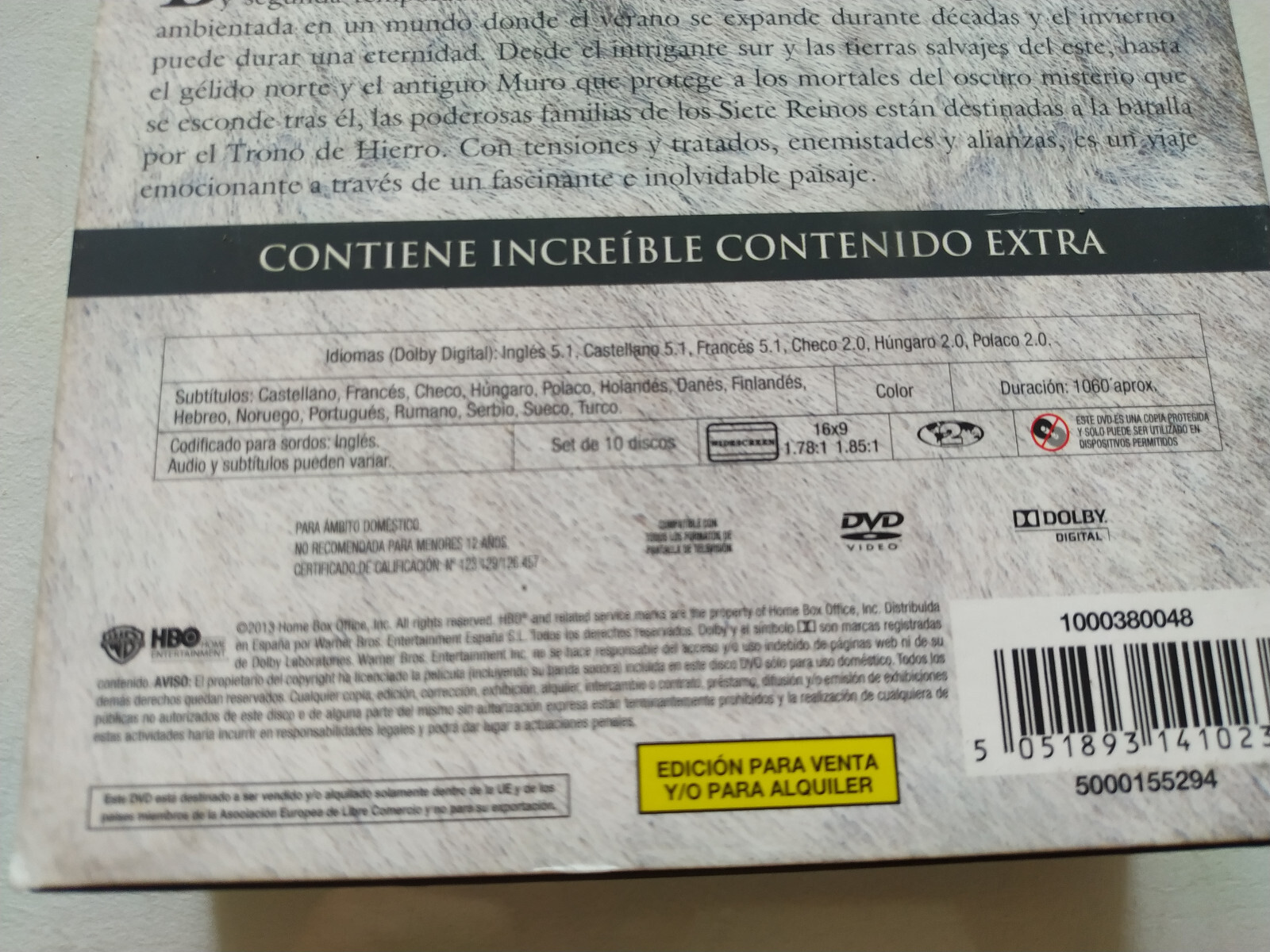 Juego de tronos Saisons 1 Y 2 Complètes HBO 2013 - DVD Espagnol Anglais Item image 3