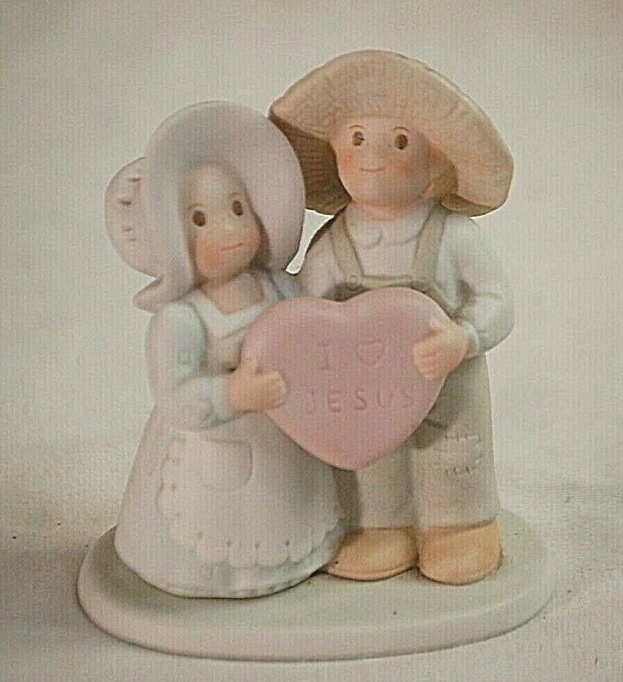 Circle of Friends I Love Jesus Bisque Figurine by Masterpiece 1994 HOMCO - $21.77