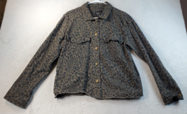 Sanctuary Shacket Women Size Medium Brown Leopard Print Long Sleeve Button Front - £13.47 GBP