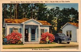 Postcard Unposted Green Acres Motor Ct., Jacksonville, FL Nostalgia a3 - £17.72 GBP
