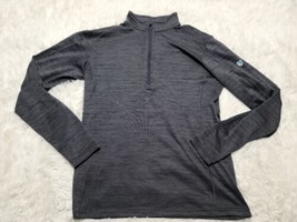 Kuhl Mens 1/4 Zip Polyester Pullover Gray Lightweight Size L Ski Winter ... - $27.48