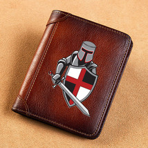  Men Wallets The Great Templar Printing Short Card Holder Purse Billfold Men&#39;s W - £62.87 GBP