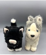 American Girl Plush Pepper Husky Dog &amp; Tuxedo Black Cat Set - $17.42