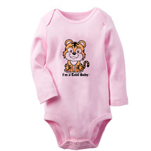 I&#39;m a Cool Baby Funny Bodysuit Baby Animal Tiger Romper Infant Kids Jump... - £7.84 GBP+