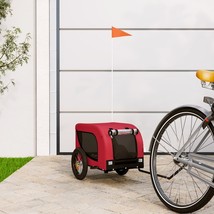 vidaXL Pet Bike Trailer Red and Black Oxford fabric, Iron, PVC Durable - $3,752.66 MXN