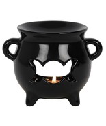 Wicca Witchcraft Triple Moon Black Cauldron Essential Oil Warmer Candle ... - £13.42 GBP