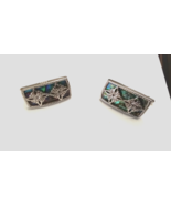 ABALONE SHELL EARRINGS SET IN 925 STERLING SILVER - $573.64 MXN