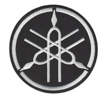 YAMAHA IRON ON PATCH 3.3&quot; Embroidered Applique Black Motorcycle Racing B... - $92.07 MXN
