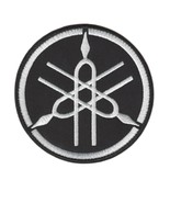 YAMAHA IRON ON PATCH 3.3&quot; Embroidered Applique Black Motorcycle Racing B... - $4.95